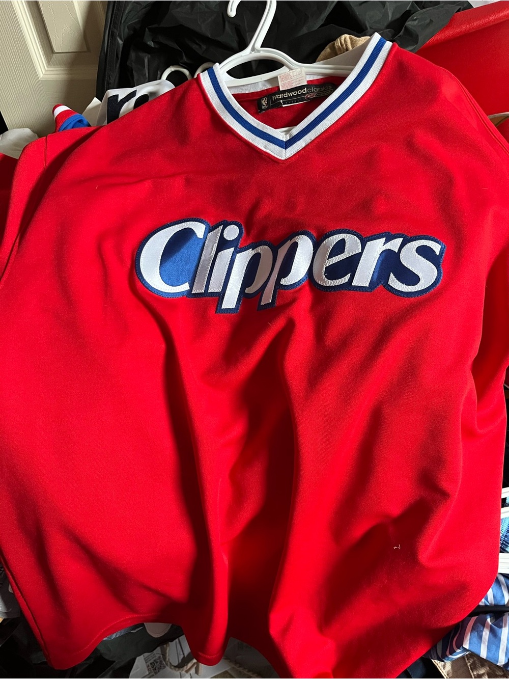 Los Angeles Clippers Red Pullover Sweater vintage hardwood